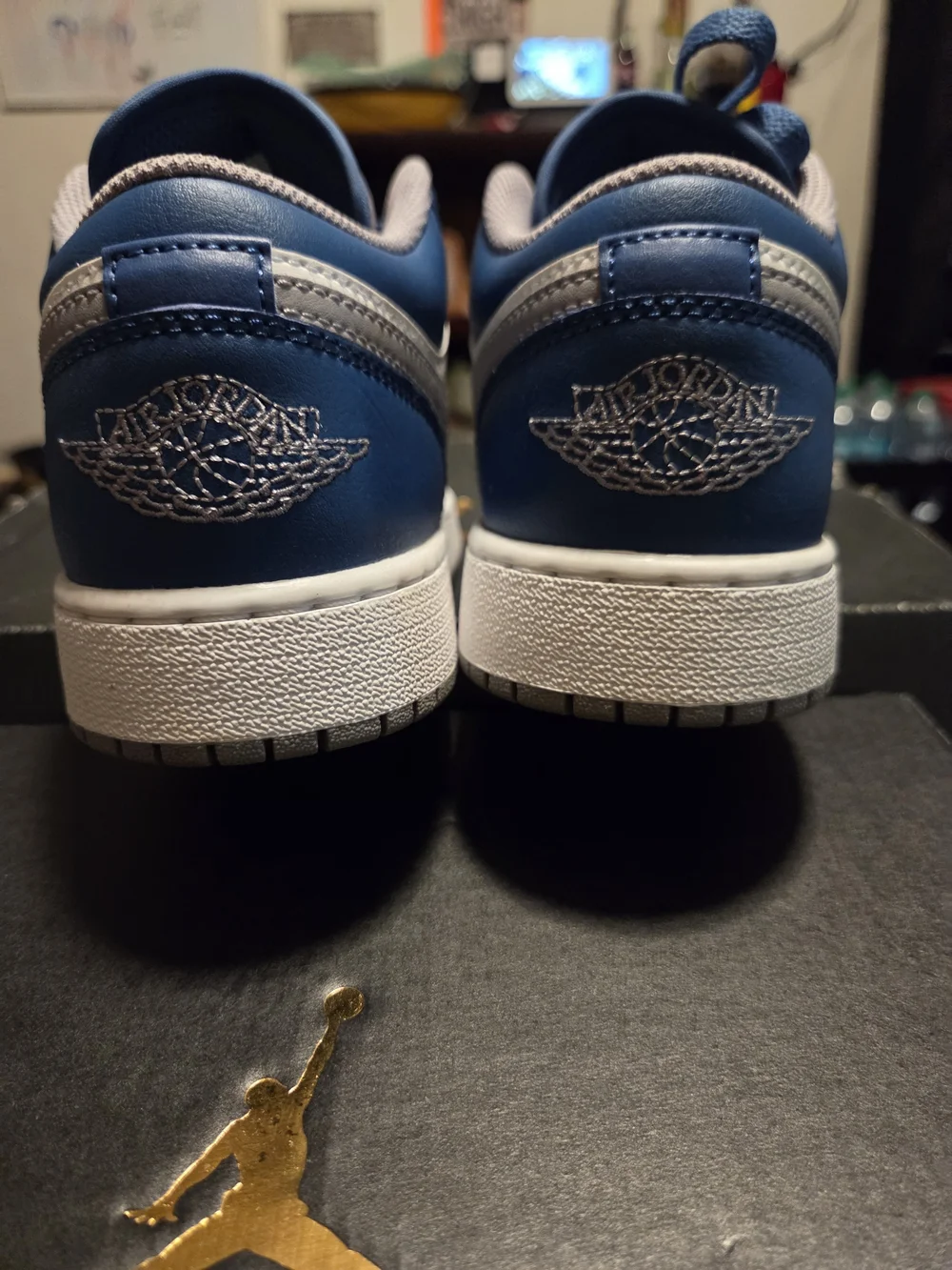 FNike Air Jordan Low Top Sneakers - Blue/White/Grey